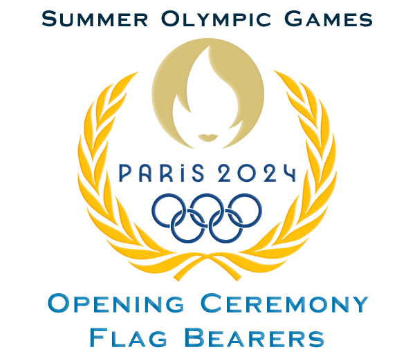 Summer Olympic Games Paris 2024 Opening Ceremony Flag Bearers Summer